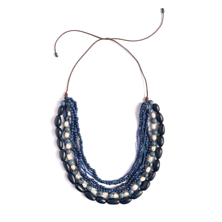 Waterfall Blue Statement Necklace