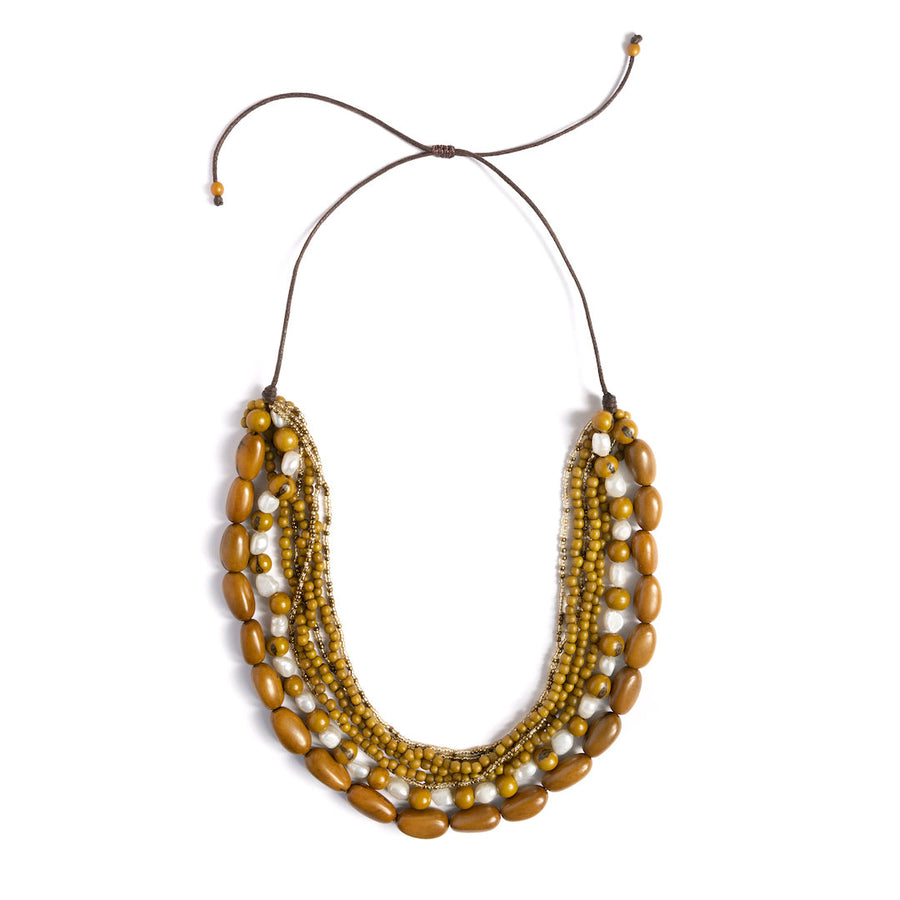 Waterfall Gold Statement Necklace