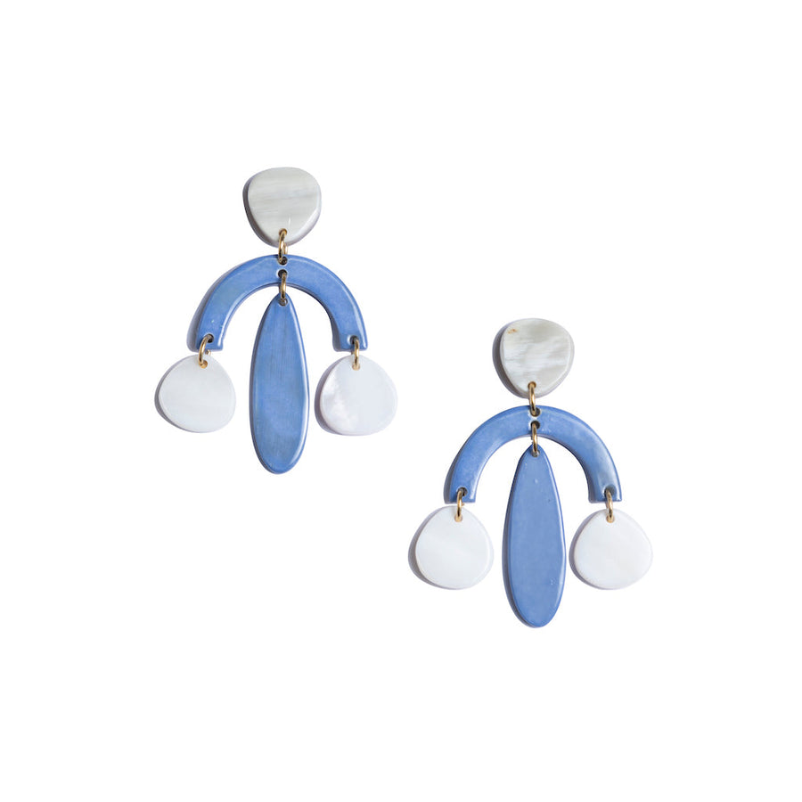 Kellie Earrings in Blue - Wholesale