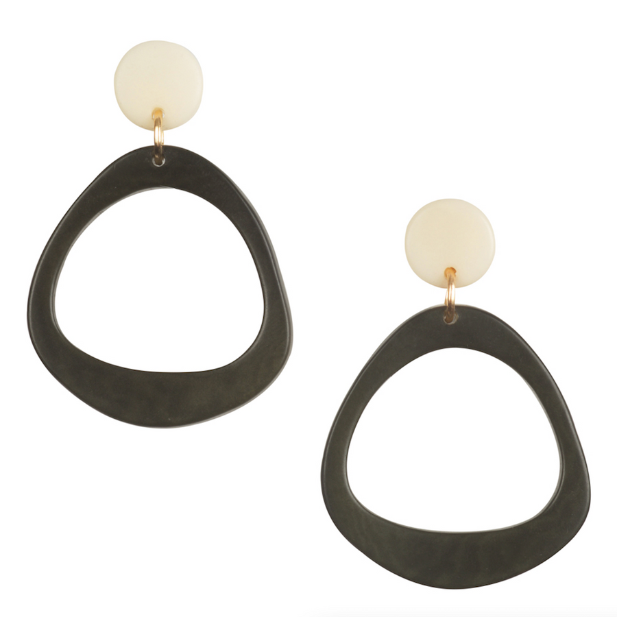 Vera Earrings in Black and White